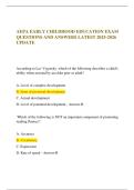  AEPA EARLY CHILDHOOD EDUCATION EXAM QUESTIONS AND ANSWERS LATEST 2025-2026 UPDATE