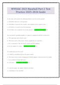 WVSSAC 2023 Baseball Part 2 Test Practice 2025-2026 Guide