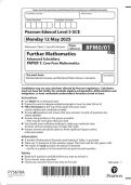   2025 Pearson Edexcel Level 3 GCE 8FM0&sol;01 Further Mathematics  Advanced Subsidiary PAPER 1&colon; Core Pure Mathematics  2025 Pearson Edexcel Level 3 GCE 8FM0&sol;01 Further Mathematics  Advanced Subsidiary PAPER 1&colon; Core Pure Mathematics