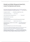 Florida Laws & Rules Chiropractic Board Exam 2025 &ndash; Actual Test Questions and Answers