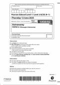 Pearson Edexcel GCSE Astronomy Paper 2 2025 &lpar;1AS0&sol;02&colon; Telescopic Astronomy&rpar;