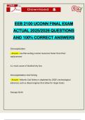 EEB 2100 UCONN FINAL EXAM ACTUAL 2025&sol;2026 QUESTIONS AND 100&percnt; CORRECT ANSWERS