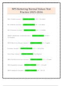 NPS Kettering Normal Values Test Practice 2025-2026