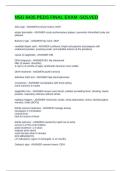 NSG 6435 PEDS FINAL EXAM -SOLVED