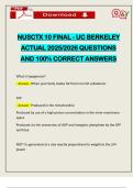 PACKAGE DEAL&colon;&colon;&colon; NUSCTX 10S EXAMS WITH FINAL ACTUAL 2025&sol;2026