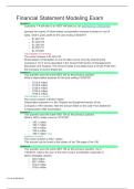 Financial Statement Modeling Exam Questions and Answers&period;