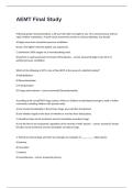 AEMT Final Study Exam With Correct Answers 100% Verified| Guaranteed Pass.