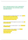 BTEC APPLIED SCIENCE UNIT 1 CHEMISTRY EXAM QUESTIONS AND ANSWERS LATEST 2025-2026 UPDATE