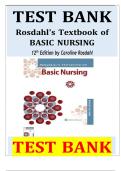 Full Test Bank Textbook of BasicNursing 12th Edition Rosdahl Test Bank COVERS ALL CHAPTERS&period;&lpar;2024&rpar;