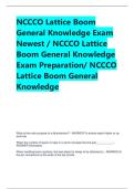 NCCCO Lattice Boom General Knowledge Exam Newest &sol; NCCCO Lattice Boom General Knowledge Exam Preparation&sol; NCCCO Lattice Boom General Knowledge 
