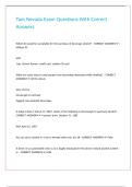 Tam Nevada Exam Questions With Correct Answers