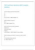 TAM Card Exam Questions With Complete Solutions