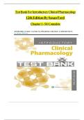 TEST BANK for Introductory Clinical Pharmacology by Susan M&period; Ford ISBN&colon;&percnt; COMPLETE GUIDE with A&plus; GRADE ASSURED&excl;&excl;&excl;&excl;