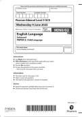   2025 Pearson Edexcel Level 3 GCE 9EN0&sol;02 English Language Advanced  PAPER 2&colon; Child Language 