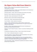 Six Sigma Yellow Belt Exam Rated A&plus;
