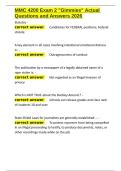 MMC 4200 Exam 2 Gimmies Actual Questions and Answers 2026&period;docx