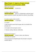 Blaw Exam 3- Agency Exam Actual Questions and Answers 2026&period;docx