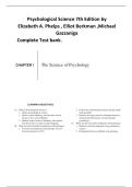 Psychological Science 7th Edition Gazzaniga Test Bank | Chapters 1-15 | Complete Questions & Answers | Instant Download