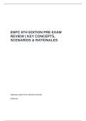 ENPC 6TH EDITION PRE EXAM REVIEW KEY CONCEPTS&comma; SCENARIOS & RATIONALES