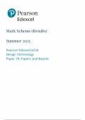 2025 Pearson Edexcel GCSE Design and Technology Mark Scheme  Paper 1B &lpar;1DT0&sol;1B&colon; Papers and Boards&rpar; 