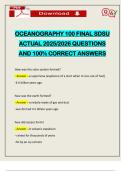 OCEANOGRAPHY 100 FINAL SDSU ACTUAL 2025&sol;2026 QUESTIONS AND 100&percnt; CORRECT ANSWERS