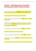 Aquifer &ndash; Radiology Exam Complete Set Questions With Verified Answers &vert;&vert; 100&percnt; pass