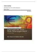 TEST BANK FOR Introduction to Derivatives and Risk Management 10th Edition by Don M&period; Chance &comma; ISBN&colon; 9781305104969 &vert;All Chapters Included&vert; Guide A&plus;