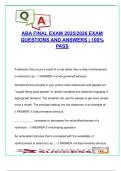 ABA Final Exam &lpar;100&plus; Questions&rpar; &ndash; Reinforcement&comma; Chaining&comma; Generalization&comma; Self-Management &ndash; Applied Behavior Analysis &ndash; Liberty University