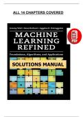 Machine Learning Refined &lpar;2nd Edition&comma; 2020&rpar; &ndash; Solutions Manual &ndash; Watt