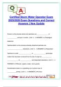 Certified Storm Water Operator Exam &lpar;150&plus; Q&A&rpar; &ndash; Erosion Control&comma; Sedimentation&comma; Permit Compliance & SESC Measures &ndash; 2025&sol;2026 Edition