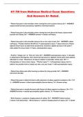 HY FM from Melhman Medical Exam Questions And Answers A&plus; Rated 