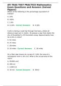 ATI TEAS TEST PRACTICE Mathematics Exam Questions and Answers &lpar;Solved Papers&rpar;&period;