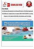 Test Bank for Pharmacotherapeutics for Advanced Practice A Practical Approach 5th Edition by Virginia Poole Arcangelo ISBN 9781975160593 Covering Chapters 1-56 Updated 2025&sol;2026 with Solutions and Test Bank