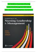 Test Bank for Essentials of Nursing Leadership & Management&comma; 8th Edition by Weiss&comma; Tappen&comma; and Grimley