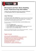 Discounted Cash Flow &lpar;DCF&rpar; Modeling  Exam &vert; Wall Street Prep 2025 Edition  Complete Exam with Verified Questions&comma; Step-by-Step Calculations&comma; and Rationales  A&plus; Certified &vert; Updated for 2025 &vert; Core Valuation Modeling Practice
