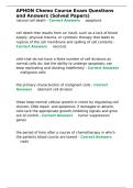 APHON Chemo Course Exam Questions and Answers &lpar;Solved Papers&rpar;&period;