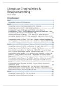 Volledige samenvatting ALLE Literatuur Criminalistiek & Bewijswaardering