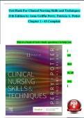 Clinical Nursing Skills & Techniques 11th Edition Test Bank &vert; Chapter 1-43 Q&A