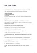 FAE Final Exam NEWEST 2026&sol;2027 ACTUAL EXAM COMPLETE QUESTIONS AND CORRECT DETAILED ANSWERS &lpar;VERIFIED ANSWERS&rpar; &vert;ALREADY GRADED A&plus;&vert;&vert;BRAND NEW&excl;&excl;