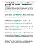 BPOC TABC Exam Questions and Answers &lpar;Most Recent Version&comma; Complete Study Material&rpar;&period;