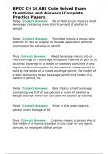 BPOC CH 16 ABC Code Solved Exam Questions and Answers &lpar;Complete Practice Papers&rpar;&period;