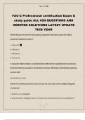 FAC-C Professional certification Exam & study guide ALL 650 QUESTIONS AND VERIFIED SOLUTIONS LATEST UPDATE THIS YEAR