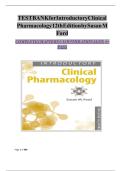 TEST BANK for Introductory Clinical Pharmacology&comma; 12th Edition by Susan M&period; Ford &lpar;Complete Chapters 1-54 with Rationales&rpar;