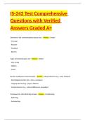 IS-242 Test Comprehensive Questions with Verified Answers Graded A&plus;