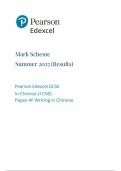 2025 Pearson Edexcel GCSE Chinese Mark Scheme Paper 4 &lpar;1CN0&sol;4F&colon; Writing in Chinese&rpar;