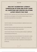 WGU D677 ELEMENTARY LITERACY CURRICULUM OA EXAM AND STUDY GUIDE ALL QUESTIONS AND VERIFIED SOLUTIONS LATEST UPDATE THIS YEAR