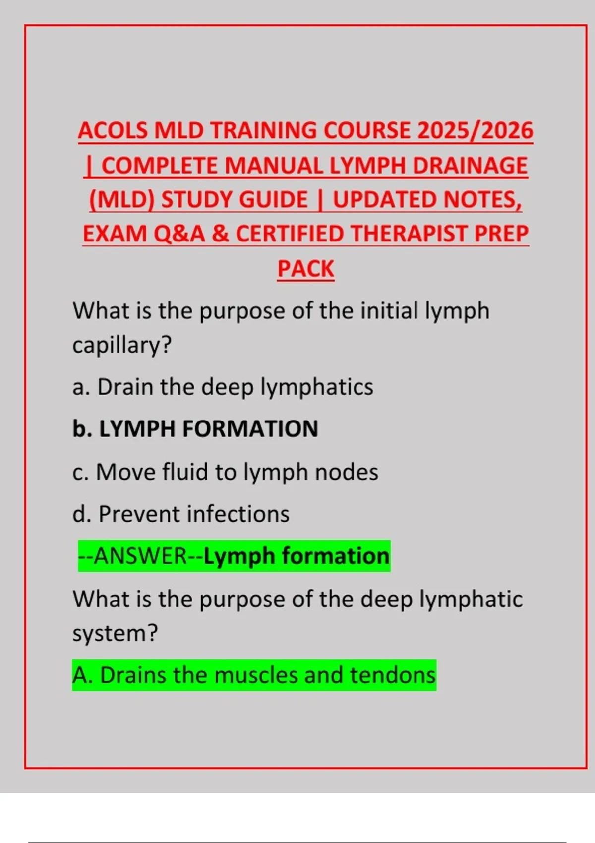 ACOLS MLD Training Course 2025–2026 | Complete Manual Lymph Drainage ...