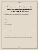 Maine Journeyman Plumbing Exam ALL QUESTIONS AND VERIFIED SOLUTIONS LATEST UPDATE THIS YEAR