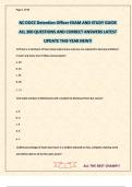 NC DOCC Detention Officer EXAM AND STUDY GUIDE ALL 300 QUESTIONS AND CORRECT ANSWERS LATEST UPDATE THIS YEAR NEW&excl;&excl;