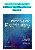 Test Bank for Primary Care Psychiatry&comma; 2nd Edition by Robert M&period; McCarron&comma; Glen L&period; Xiong&comma; et al&period;